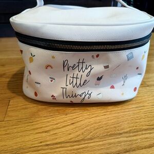 Pretty Little Things White Cosmetic Bag